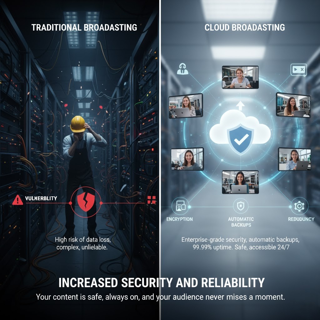 Increased Security and Reliability - How Cloud Broadcasting Enhances Efficiency and Flexibility for TV Channels