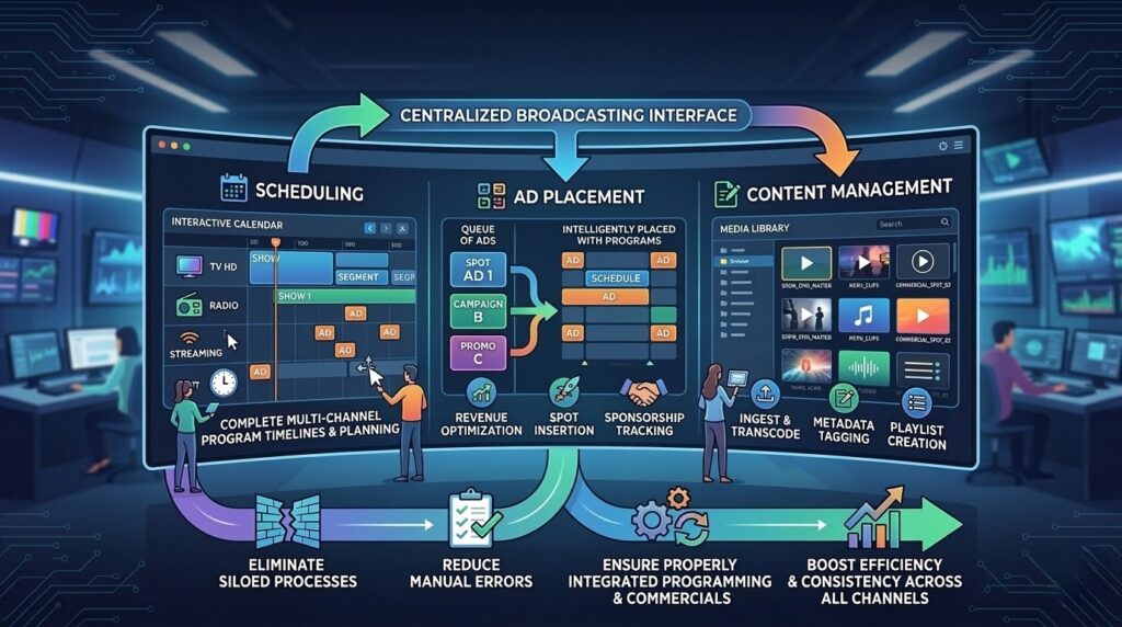 Centralized Traffic & Scheduling Management - What to Look for in a Broadcast Traffic Software A Broadcaster’s Checklist